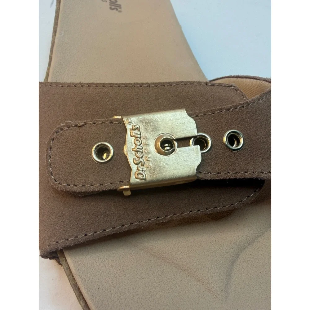 Dr. Scholl's Women's Original Flex Slide Sandals Honey Brown Suede Size 7.5M NWT - Picture 8 of 10